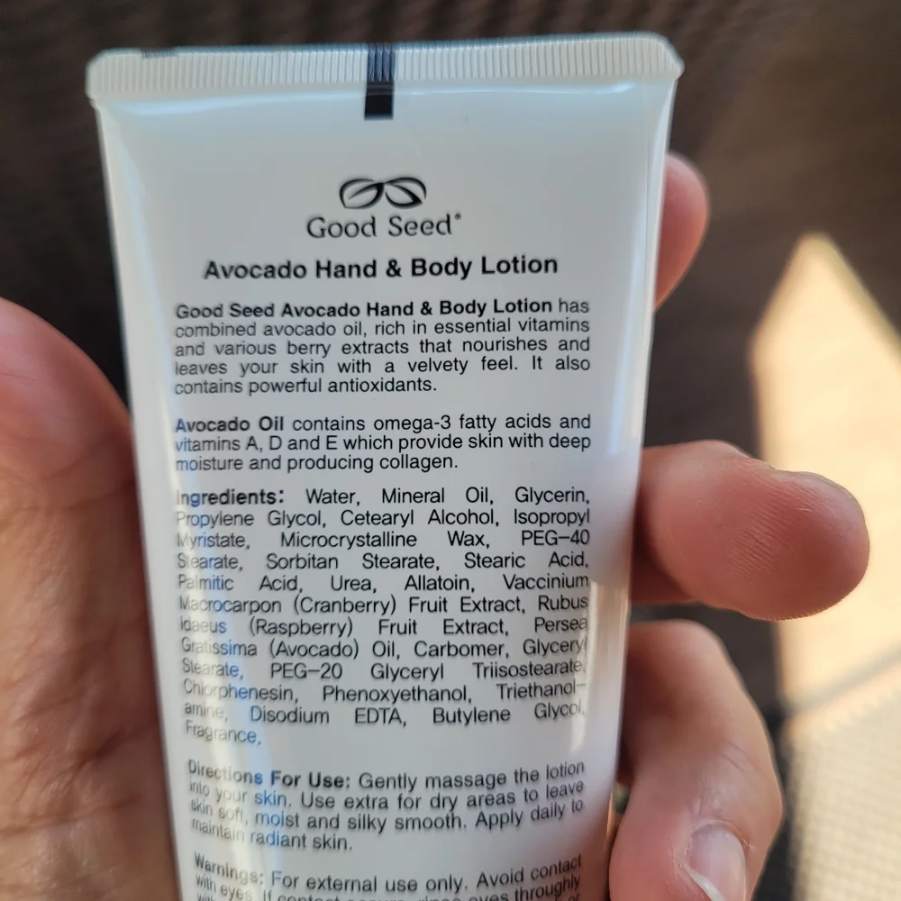 Good Seed Avocado Hand & Body Lotion, NWT